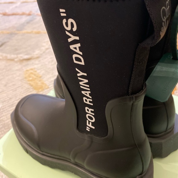 Off-White Sponge Rubber Rain Boots size 37 - Picture 8 of 12